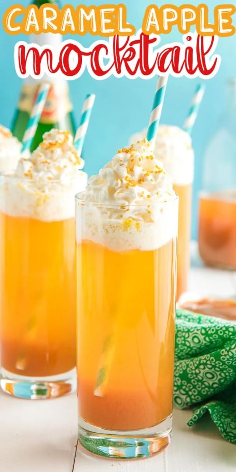 Thanksgiving Drinks Non Alcoholic, Apple Mocktail, Thanksgiving Cider, Fun Mocktail, Fall Potluck, Kid Friendly Thanksgiving, Holiday Mocktail, Apple Cider Drink, Apple Birthday