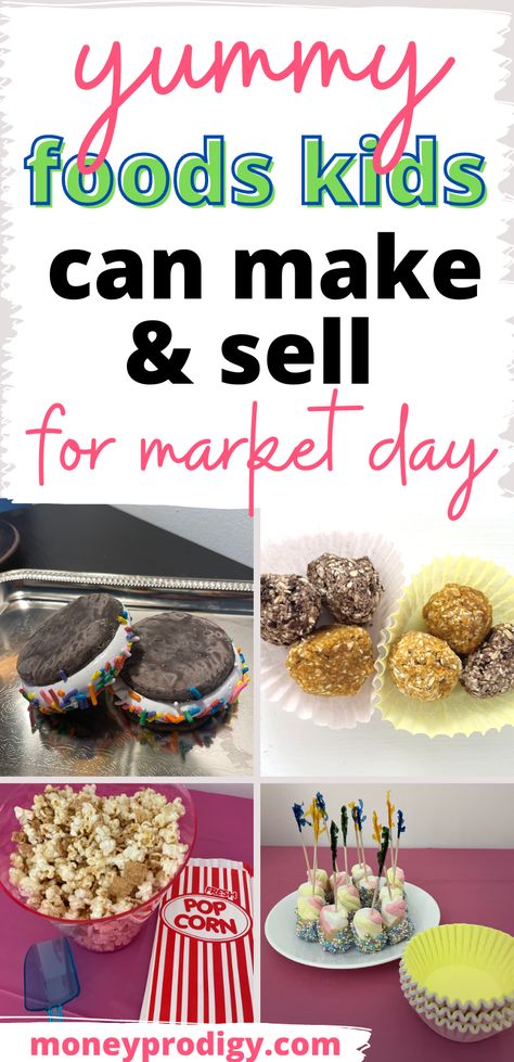 Foods kids can make and sell for market day at school - yummy treats others will want to pay for (I just LOVE that she includes a recipe for homemade doggy treats, too! What a great idea). Entrepreneurs Day Ideas, Kids Farmers Market, Market Day Ideas, Non Perishable Foods, Doggy Treats, Kids Market, Market Day, Diy Treats, School Treats