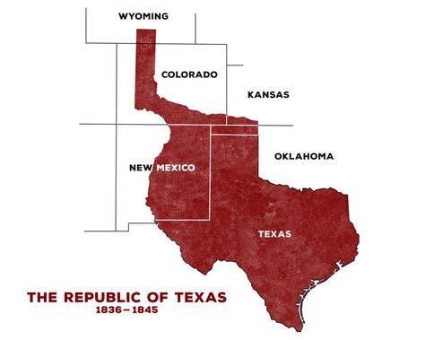 The Republic of Texas (1836-1845) Texas History 7th, Texas Revolution, Texas Life, Republic Of Texas, Texas Places, The Oregon Trail, Texas Forever, Texas Map, Texas Flags