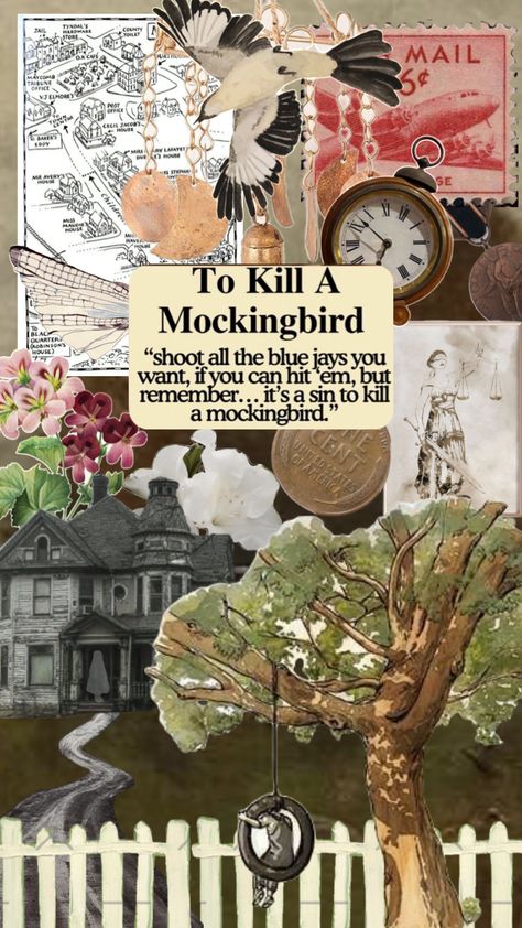 to kill a mockingbird vintage nostalgia wallpaper To Kill A Mockingbird Book Aesthetic, Mockingbird Aesthetic, Nostalgia Wallpaper, Kill A Mockingbird, Vintage Nostalgia, The Book Thief, Wisdom Books, Bird Book, To Kill A Mockingbird