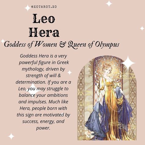 Leo Sign ♌ as Hera (Goddess of Women & Queen of Olympus) Hera Greek Goddess, Goddess Divine Feminine, Zodiac Leo Art, Hera Goddess, Greek Goddesses, Leo Woman, Astrology Leo, Libra Zodiac Facts, Goddess Tattoo