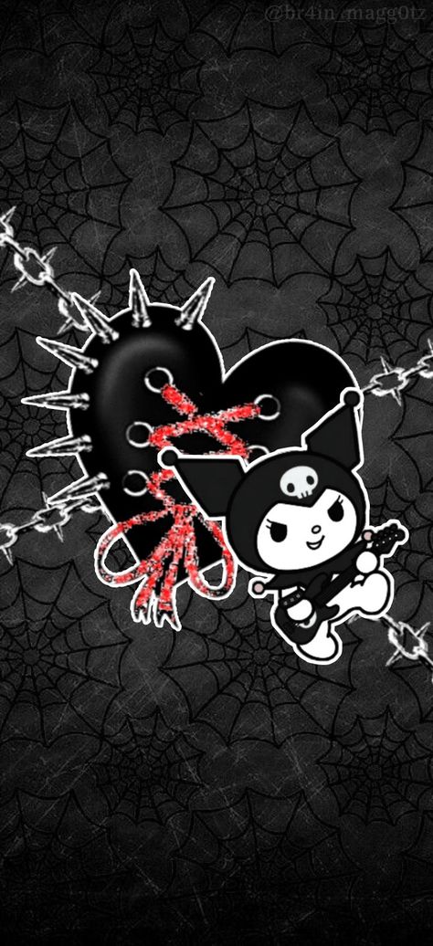 Ever wanted a Kuromi wallpaper that didn't look stupid or an egirl edgelord pucked on it? I'm your guy! Kuromi Goth Wallpaper, Kuromi Wallpaper, Goth Wallpaper, I Wallpaper, Desktop Wallpaper, Black Cat, Hello Kitty, Kitty, Wallpapers