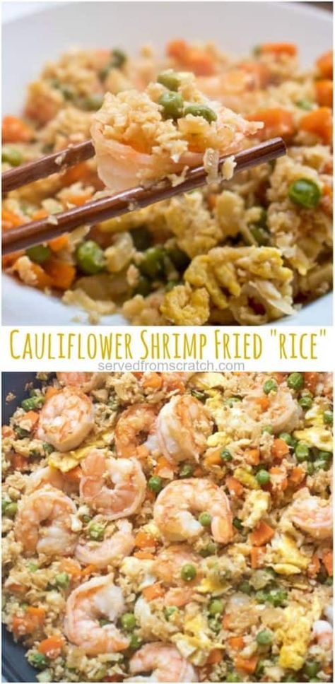 Cauliflower Shrimp Fried Rice, Rice Shrimp, Shrimp And Rice Recipes, Cauliflower Fried Rice Recipes, Recipes Cauliflower, Halloween Food Appetizers, Cauliflower Fried, Arroz Frito, Shrimp Fried Rice