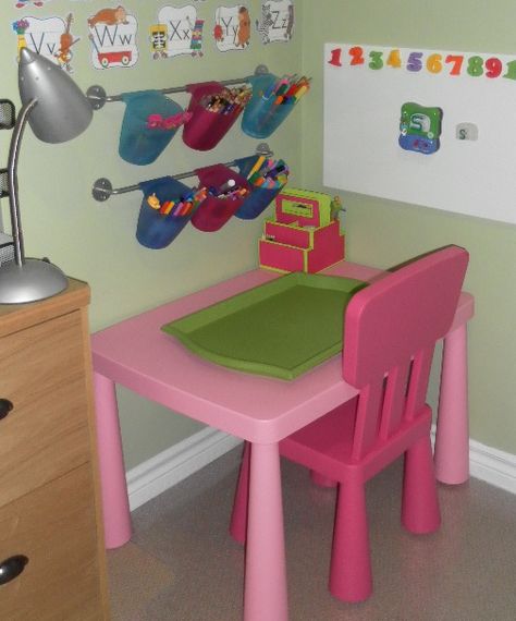 Homework Corner, Homework Nook, Homeschool Space, Childcare Ideas, Preschool Rooms, Homework Station, Classroom Centers, Homeschool Room, Childrens Bedroom