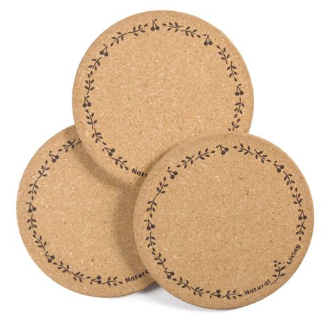 PRICES MAY VARY. 【ABSORBS HEAT AND PREVENTS SCRATCHING】 Much more thick & absorbent than typical cork trivet. Our premium kitchen cork hot pads protect your counter tops and dining tables. Thick and durable, you will love setting your table with our cork hot pads. 【The Perfect Size】 Each cork trivet measures 7.5 x 7.5 x 0.8 inches; perfectly sized to fit under various ceramic planters, plates, pots, and glassware 【SUPER EASY TO CLEAN AND USE】 100% natual cork is easy to storage and use anytime. Cork Trivets, Daily Pill Organizer, Kitchen Trivets, Cork Trivet, Hot Plates, Hot Dishes, Pill Organizer, Pill Case, Pots Pans