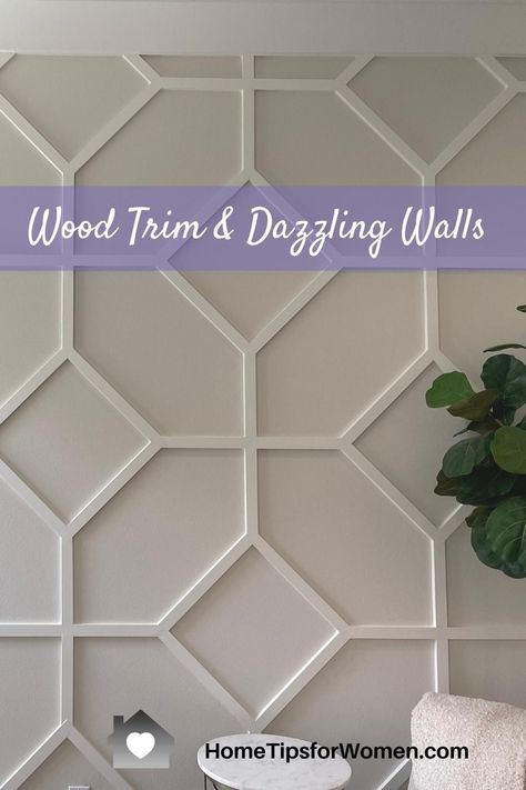 Painting a room or accent wall is great. Add wood trim to dress up that wall & you'll transform the room into a special place you'll want to spend more time in. Ready for some ideas? We show you how model home's have been decorated - entryways, living spaces, home offices & bedrooms ... so let's get started. Painted Moulding Wall, Wood Trim Accent Wall Vaulted Ceiling, Wood Trim Wall Design, Trim Accent Wall Ideas, Living Room Feature Wall Ideas, Statement Wall Ideas, Wood Trim Wall, Wood Trim Accent Wall, Wall Woodwork