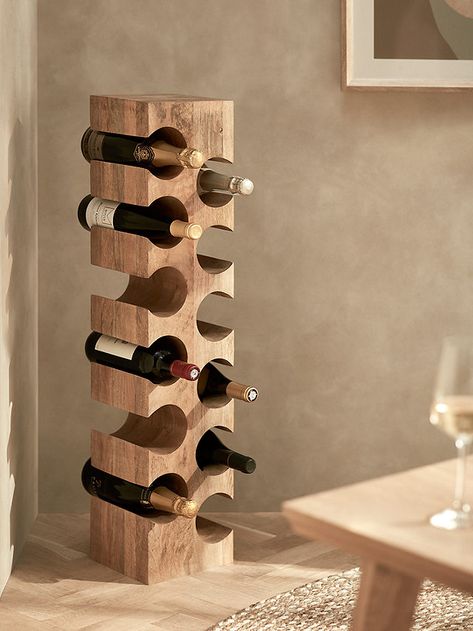 John Lewis Wine Rack, 12 Bottle, Mango Wood Tall Wine Rack, Wood Wine Rack, Creative Tables, Energy Efficient Appliances, Wood Wine Racks, Kitchen Bin, Dining Benches, Good To Know, Red House