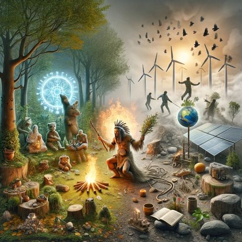 Nature-Worship-From-Animism-to-Modern-Environmentalism-2.webp (1024×1024) Animism Aesthetic, Evolution Aesthetic, Nature Worship, Mother Earth Gaia, Brand Style Board, Environmental Ethics, American History Lessons, Environmental Movement, Spiritual Beliefs