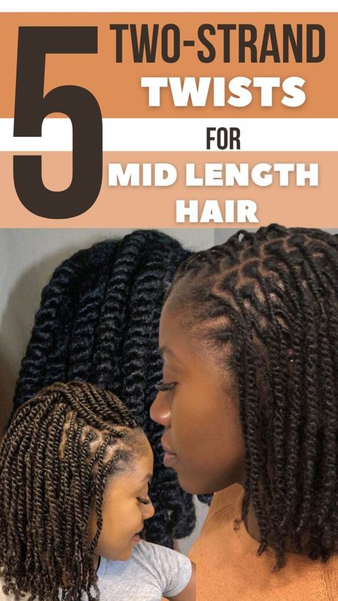 5 Fresh Two-Strand Twist Styles for Medium Length Hair: 2024 Twisted Hair Styles For Black Women Natural, What Products To Use For Two Strand Twist, Two Strand Twist Braids Hairstyles, Double Strand Twist Women, Two Strand Twist Added Hair, Mini Two Strand Twist Natural Hair Short, Two Strand Twist Extensions Black Women, Shoulder Length Twists Braids, Two Twist Hairstyles