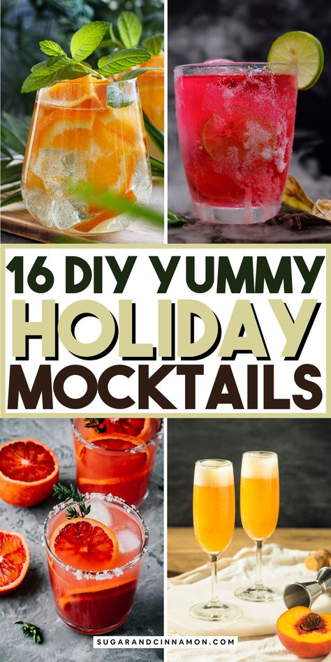 🎉🍸 Celebrate the season with delicious and easy holiday mocktail recipes! Find the perfect non-alcoholic drinks that add sparkle to any festive occasion. 🥂 Explore our guide, and don't forget to save this pin for all your holiday entertaining needs! Party Drink Recipes Nonalcoholic, Pitcher Non Alcoholic Drinks, Homemade Non Alcoholic Drinks, Non Alcoholic Sparkling Drinks, Frozen Mocktails Non Alcoholic, Mocktails Non Alcoholic With Glitter, Champagne Mocktails Non Alcoholic, Layered Drinks Non Alcoholic, Fun Mocktails Non Alcoholic