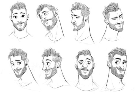 Concept Art Male, Disney Style Drawing, Super Drawing, Male Face Drawing, Reference Male, Expression Sheet, Cartoon Expression, Character Design Cartoon, Art Male