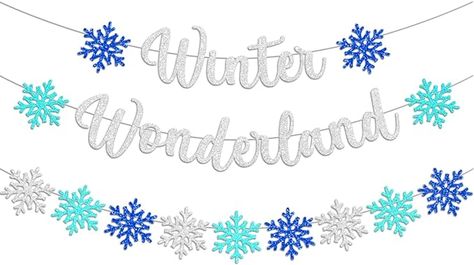 Amazon.com: 3 Pcs Winter Wonderland Banner Glittery Silver Christmas Decorations Snowflake Banner for Winter Wonderland Frozen Themed Christmas Holiday Party Décor : Home & Kitchen Blue Silver Christmas, Snowflake Banner, Winter Wonderland Birthday Party, Wonderland Party Decorations, Winter Wonderland Decorations, Winter Wonderland Birthday, Elegant Snowflake, Silver Christmas Decorations, Snowflake Garland