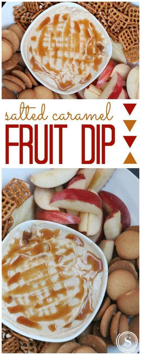 Caramel Fruit Dip, Dip Night, Cream Cheese Fruit Dip Recipe, Caramel Fruit, Easy Salted Caramel, Fruit Dip Recipe, Cream Cheese Fruit Dip, Appetizers Easy Dips, Easter Food Appetizers