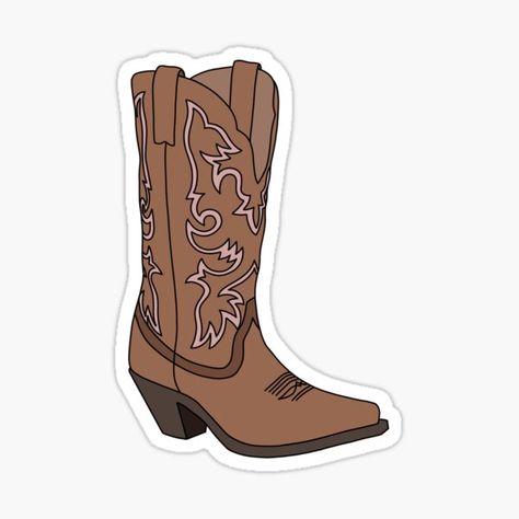 Cowgirl Stickers | Redbubble Cowgirl Boot Drawing, Boot Drawing, Barney Stinson, Red Cowboy Boots, Pink Cowboy Hat, Blundstone Boots, Pink Cowgirl, Green Sticker, Cowgirl Boot