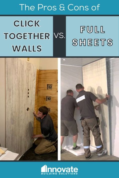 The Pros and Cons of Click Together Shower Wall Panels vs. Full Sheets Shower Surround Panels, Waterproof Wall Panels, Acrylic Wall Panels, Tub To Shower Remodel, Big Shower, Tub To Shower Conversion, Shower Conversion, Marine Grade Plywood, Laminate Wall