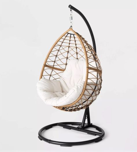 17 Must-Have Egg Chairs for Ultimate Relaxation Hanging Egg Chair Bedrooms, Egg Chair Bedroom, Hanging Chair In Bedroom, Egg Chair Outdoor, Clutter Core, Nest Furniture, Hanging Rattan Chair, Egg Shaped Chair, Egg Chairs