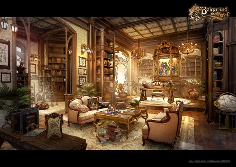 ArtStation - The Belgariad - Study Room, Sakulkarn Kunasawan Dnd Study Room, Medieval Study Room, The Belgariad, Room Concept Art, Fantasy Builds, Thailand Aesthetic, Feng Zhu Design, Interior Concept Art, Feng Zhu