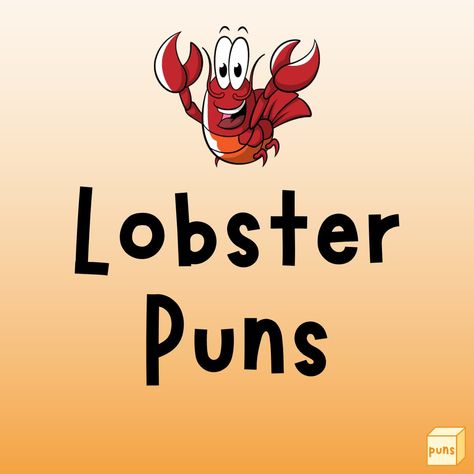 Share a hearty laugh that'll make waves with lobster puns. The intriguing crustacean is a feast for your funny bone and a treat for your taste buds. Lobster Quotes, Lobster Crafts, Funny Lobster, Wedding Puns, Lobster Costume, Seafood Buffet, Lobster Dinner, Lobster Shack, Rock Lobster