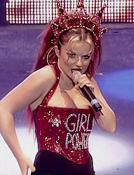 Red Headed Cartoon Characters, Ginger Spice Outfit, Geri Spice, Ginger Spice Girl, Red Head Cartoon, Jerry Ryan, Scary Spice, Geri Horner, Spice World