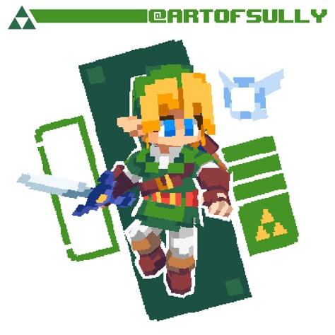 ArtStation - Legend of Zelda Fan Art - Link, Brendan Sullivan Link Pixel Art, Legend Of Zelda Fan Art, Lowpoly Character, Low Poly Characters, Zelda Fan Art, 3d Pixel Art, Hero Of Time, Low Poly Character, Indie Game Art