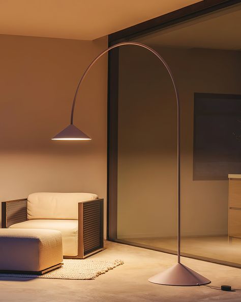 The Arc Out Floor Lamp effortlessly blends functionality and style with its versatile design. Whether used indoors or outdoors, this floor-standing lamp breaks traditional architectural barriers. Its pastel colors and unique shape create a modern aesthetic. The flexible rod allows for vertical extension and a wide arch, providing optimal lighting. 
 Note: * Our default light source is 3000K, if you need other color temperatures, please contact us. 
 If you have any questions about our products, Floor Arc Lamp, Arching Floor Lamp, Large Floor Lamps, Designer Floor Lamps, Floor Lamp Living Room, Arco Floor Lamp, Long Lamp, Hallway Wall Lights, Lights Interior