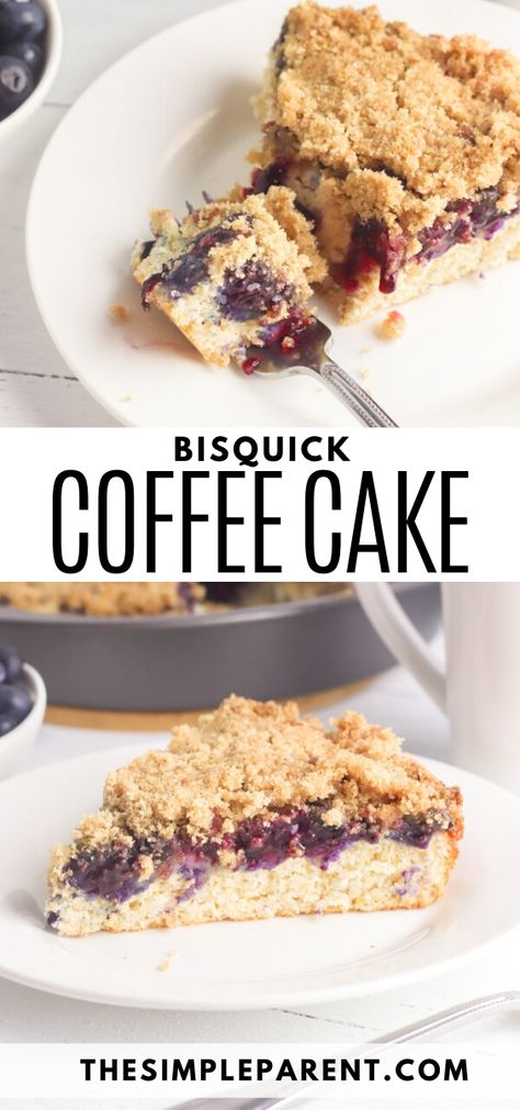 Bisquick Blueberry Coffee Cake, Bisquick Muffins, Bisquick Coffee Cake, Bisquick Coffee Cake Recipe, Moist Coffee Cake, Casserole Potatoes, Blueberry Coffee Cake Recipe, Desserts With Few Ingredients, Coffee Cake Recipes Easy