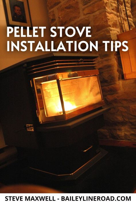 Pellet Stove Installation, Pellet Burner, Wood Stove Wall, Stove Installation, Pellet Stoves, Diy Handyman, House Heating, Wood Pellet Stoves, Pellet Stove Inserts