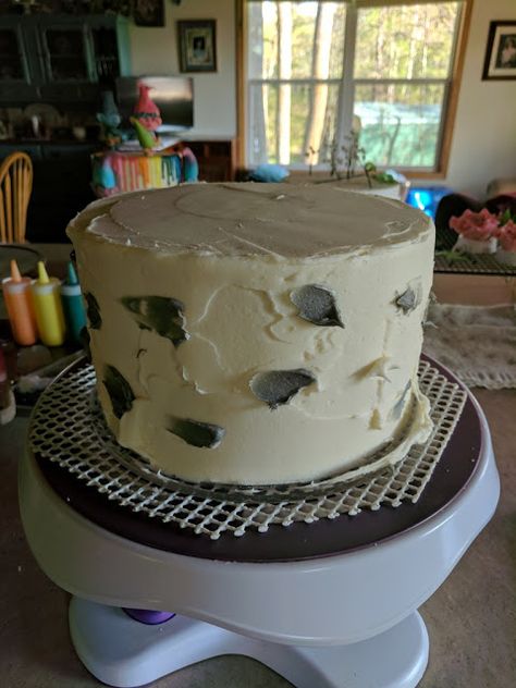 Birch Tree Smash Cake, Birch Cake Tutorial, How To Make A Birch Tree Cake, Birch Tree Cake Tutorial, Birch Tree Wedding Cake Tutorial, Buttercream Birch Tree Cake, Birch Tree Cake, Birch Tree Cakes, Big Fridge