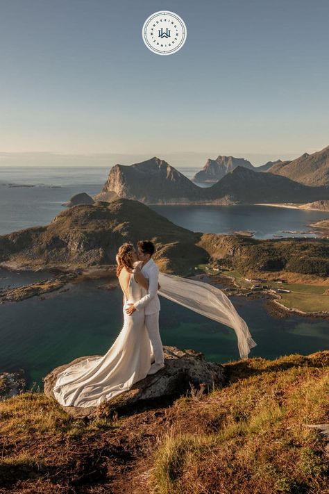 Get inspired by this Lofoten Islands beach elopement in Norway. These brides eloped in Northern Norway with beautiful views of the mountains and complete with a horseback ride. Photo by Wild Embrace. Elope In Norway, Norway Elopement, Norway Wedding, Lofoten Islands Norway, Best Destination Wedding Locations, Northern Norway, Lofoten Islands, Elopement Planning, Destination Wedding Locations