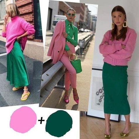 Short Teen Dresses, Pink Skirt Outfits, Smart Casual Work Outfit Women, Pink And Green Dress, Green Color Combinations, Colour Combinations Fashion, Smart Casual Work Outfit, Color Combos Outfit, Color Combinations For Clothes