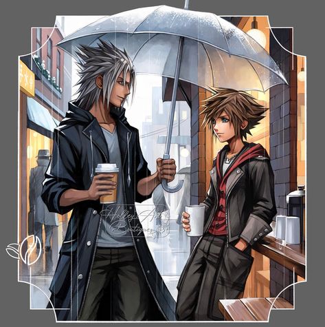 H💫lley (@hollypolllyy) on Instagram: "No heart feelings 🌧️New kh4 keychain with Sora and Xehanort meeting in Quadratum ☕️ also restocked some of my other kh4 designs:D if you want them, click the link in my bio (go to HolleysArtBoutique) ✨Hope we’ll see a new trailer soon🙏🏻#sora #xehanort #kh #kh4 #kingdomhearts #kingdomhearts4 #quadratum #youngxehanort " Xehanort X Sora, Kh4 Sora, Sora Kh, Kingdom Hearts Keyblade, Heart Feelings, Kh 3, Kingdom Hearts Fanart, Square Enix, New Trailers