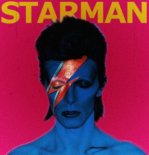 Gimp art by PYPERSANE. David Bowie's Starman reimagined as Starboy. Cool David Bowie Pictures, Starman David Bowie Poster, David Bowie Poster Ziggy Stardust, Starman Wallpaper, David Bowie Icon, Starman Aesthetic, Starman Poster, 80s David Bowie, David Bowie Blue