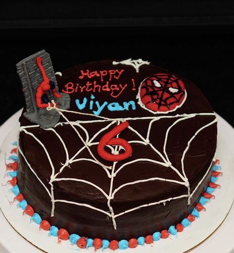 Chocolate ganache filling and frosting. Spider Man Cake, Spiderman Birthday Cake, Ganache Filling, Chocolate Ganache Filling, Man Cake, Happiness Is Homemade, Spiderman Cake, Birthday Cakes For Men, Spiderman Birthday