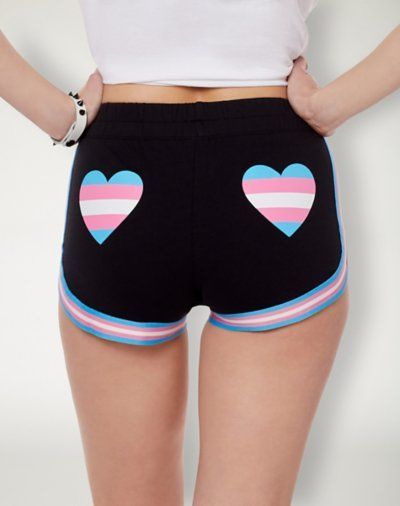 This is alright as pictured Mode Queer, Fem Outfits, Lgbtq Fashion, Transgender Flag, Transgender Outfits, Lgbtq Clothing, Stylish Shorts, Tank Top Outfits, Fashion Bottoms