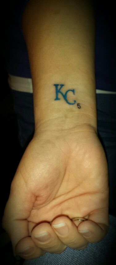 I always said I would get this tattoo when the Royals made the playoffs again....so I did! Kansas City Royals Nails, Kc Tattoo, Kansas City Royals Shirts, Old English Tattoo, Kansas City Royals Logo, Baseball Tattoos, Kansas City Royals Baseball, City Tattoo, Original Tattoos