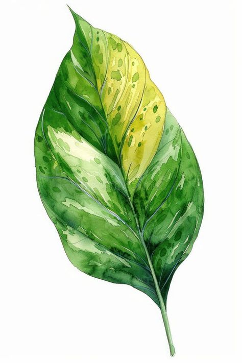 Aglaonema Leaf, Watercolor tropical Border, watercolor illustration stock image Watercolour Leaf, Watercolor Tropical Leaves, Leaf Watercolor, Watercolor Leaf, Botanical Leaves, Watercolor Tropical, Tropical Botanical, Leaves Vector, Vector Flowers