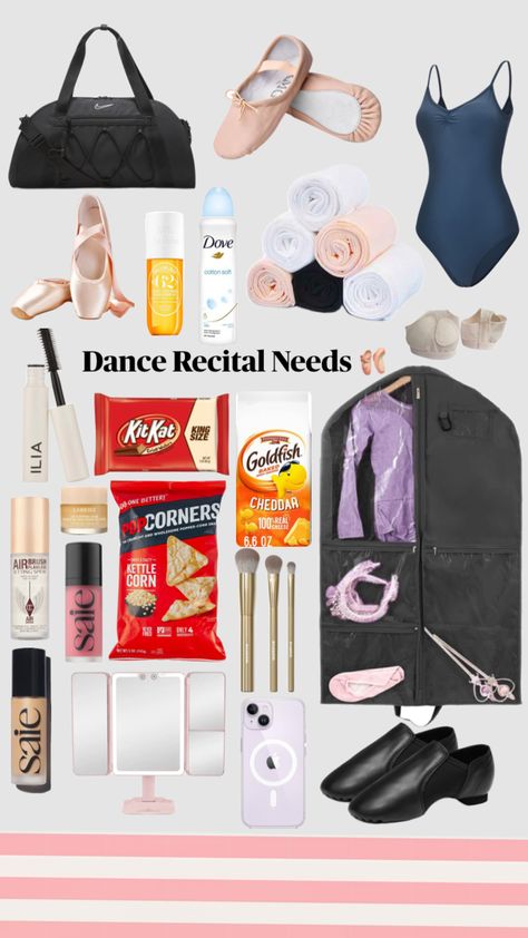 #dance recital Ballet Fits, Dancer Things, Dance Fits, Dance Essentials, Abby Lee Dance Company, Dance Things, Dance Makeup, Dance Recital, Dance Bag