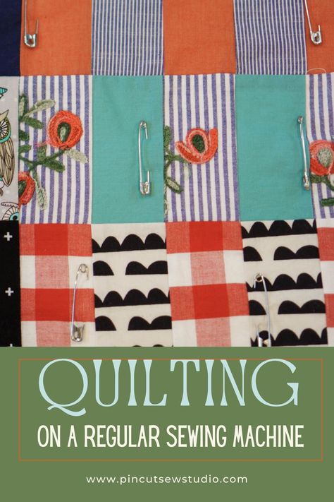 Machine Quilting On a Regular Sewing Machine — Pin Cut Sew Studio How To Quilt On A Regular Sewing Machine, Sewing Machine Quilt, Sew Studio, Half Square Triangles Tutorial, Mason Jar Cozy, How To Quilt, Sewing Machine Quilting, Long Arm Quilting Machine, Classic Quilts