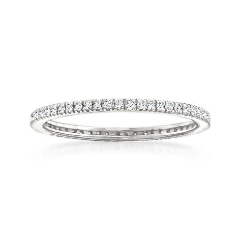 .15 ct. t.w. Diamond Eternity Band in Sterling Silver. Size 5 Simple Rings, Diamond Birthstone, Diamond Eternity Band, Fine Jewelery, Boot Jewelry, Eternity Band Ring, Silver Shop, Diamond Rings Bands, Eternity Band Diamond