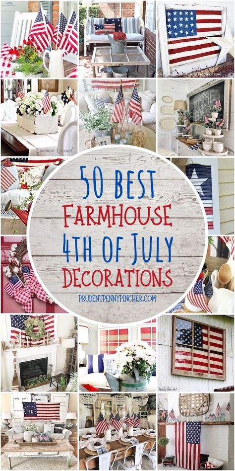 May 5, 2020 - From patriotic porch ideas to 4th of July tablescapes, there are farmhouse 4th of July decorations for every room in your home. 4th Of July Centerpieces Farmhouse, Flag Centerpiece Ideas, Patriotic Mantel Decorating Ideas, 4th Of July Decor Ideas, 4th Of July Home Decor Ideas, 4th Of July Mantel Decor, July 4th Decorations Home Decor, Patriotic Centerpieces Diy, Patriotic Diy Decor