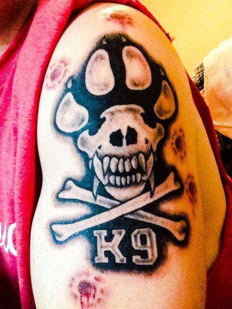 My job, my life. K9 handler tattoo. K9 Handler, C Tattoo, Skin Art, My Job, Skull Tattoo, Tatting, My Life, Tattoo Ideas, Tattoos