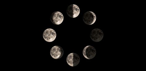 A guide to the 8 phases of the moon Phases Of The Moon Wallpaper, 8 Phases Of The Moon, The Moon Wallpaper, Cheshire Cat Smile, New Moon Phase, Moon Orbit, Old English Words, Moon Reading, Scorpio Season