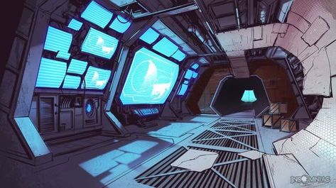 Scifi Interior, Interior Concept Art, Sci Fi Background, Sci Fi Ship, Sci Fi Aesthetic, Art Perspective, Spaceship Interior, Bg Design, Sci Fi Environment