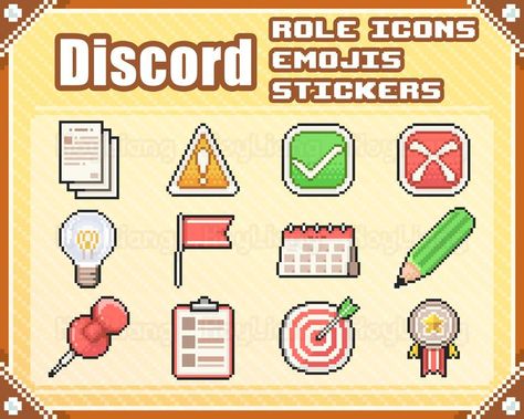 Discord Stickers Package Discord Role Icons Png, Discord Role Icons, Background Discord, Discord Icon, Stickers Design, Discord Emojis, Discord Server, Icon Pack, Png Format