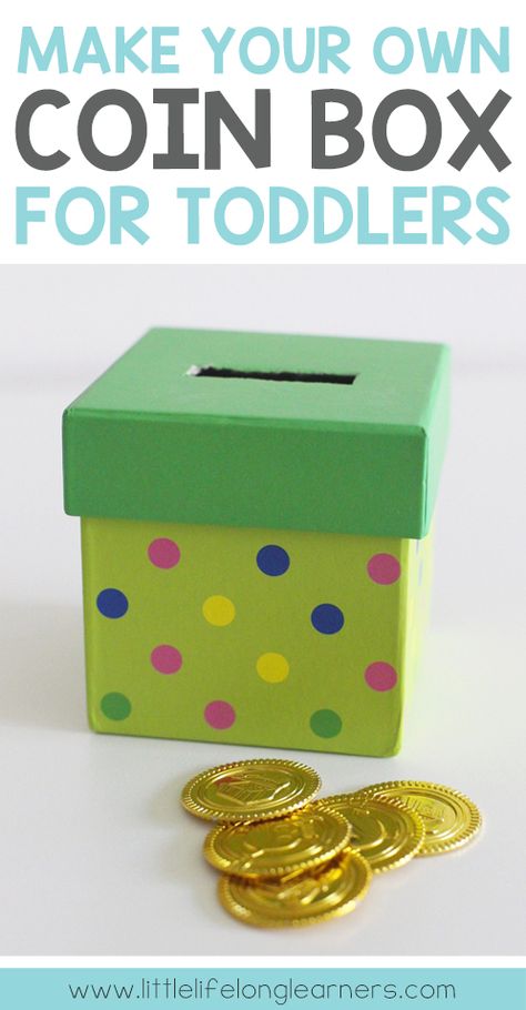 DIY coin box for toddlers and babies | object permanence | montessori toy | make your own toys | Perlengkapan Bayi Diy, Diy Montessori Toys, Object Permanence, Diy Montessori, Montessori Diy, Baby Sensory Play, Baby Toys Diy, Montessori Toddler Activities, Toys Diy