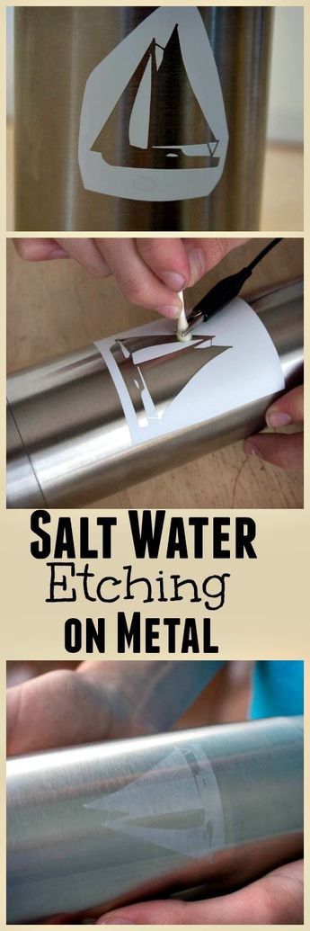 Saltwater Etching, Etching Metal, Aluminum Fabrication, Diy Techniques And Supplies, Diy Techniques, Astuces Diy, Diy Science, Metal Etching, Metal Projects