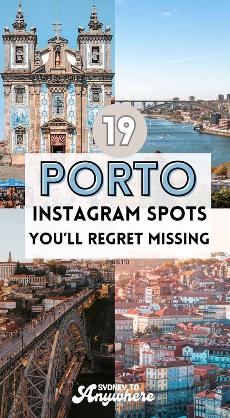 Porto Instagram Spots: 19 Places for Perfect Photos (2024) Porto Travel Guide, Best Places In Portugal, Vacation Photoshoot, Porto Travel, Portugal Vacation, Places In Portugal, Portugal Travel Guide, Instagram Locations, Visit Portugal