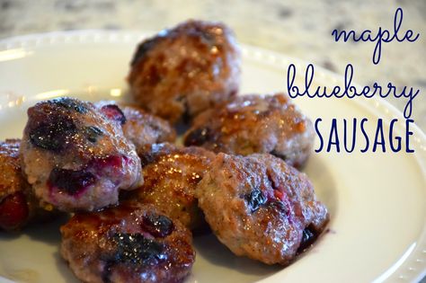 Maple Blueberry Sausage, Blueberry Breakfast Sausage, Blueberry Sausage Recipe, Blueberry Sausage, Blueberry Bites, Blueberry Chicken, Bean And Cheese Burrito, Cheese Burrito, Ground Turkey Sausage