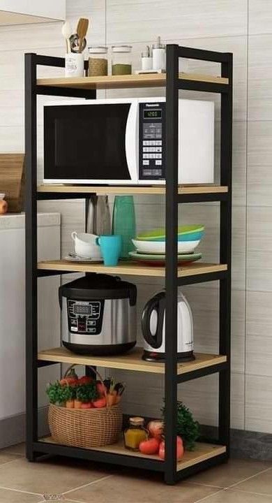 Small Kitchen Organization Ideas, Organization Ideas Kitchen, Space Saving Ideas For Home, Iron Furniture Design, Kitchen Organization Ideas, Kitchen Storage Ideas, Small Kitchen Organization, Metal Furniture Design, Kitchen Interior Design Decor