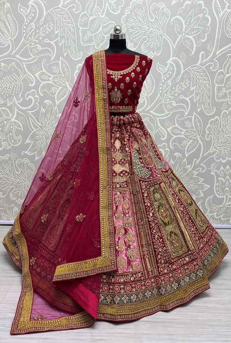 #lehengacholi #designerlehenga #weddinglehenga #lehengaforwomen #indianlehenga #partywear #lehengalehenga #chaniyacholi #sabyasachi lehenga #bollywoodlehenga #bridallehenga #navratrilehenga #kids lehenga #lehengas #bridesmaidlehenga #lehengablouse #girls lehenga #receptionwear #lehengacholi #readymadelehenga #giftforher #blacklehengasilk #lehengafloral #lehengablack #lehengacholi #lehenga set #gujaratilehenga #garbachaniyacholi #whitelehenga #skyblue lehenga #bridallehenga #mehendi lehenga Pink Bridal Lehenga, Latest Bridal Lehenga Designs, Designer Bridal Lehenga Choli, Velvet Lehenga, Bridal Lehenga Designs, Latest Bridal Lehenga, Velvet Wedding, Zari Embroidery, Designer Bridal Lehenga